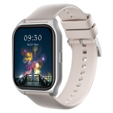 DAICOO 다이코 통화가능 GPS 블루투스 스마트워치 42mm R8, 실버, 4.2cm, GPS + 블루투스
