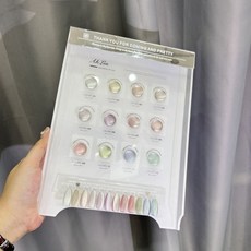 BEIMO北陌之家 12色貓眼美甲凝膠套裝 陶瓷白玻璃珠燈泡設計, 1個, 15mL,12色貓眼送成品色板+小磁鐵