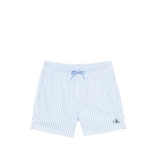 캘빈클라인 스트라이프 로고 비치 쇼츠, 블루계열+화이트계열