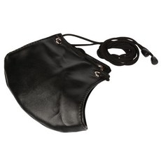 ［AV1情趣］現貨 男女通用皮革遮面口罩 SM強制束縛封口罩 人型犬調教 網紅不露臉固定綁帶皮革口罩S039, 黑色軟皮革口罩S039, 1個