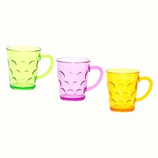 물방울 손잡이컵 대형 글라스 텀블러 핸들 스푼 주전자 다기 유리잔 음료 기 과일 컵, 본상품