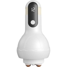 YOGEMDI 12段砭石腹部按摩儀 揉腹按摩 紅光加熱暖宮暖腹, 白色, 0