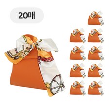 디어플레이스 미니 가죽 구디백 답례품 선물 간식 가방, 20개, 05.오렌지
