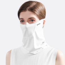 GOLOV.EJOY 素色防曬面罩, 白色的