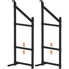 Kryonix 2Pcs 배송 컨테이너 선반 브래킷 조절 가능한 3단 걸이 디자인 작업장 보관을 위한 1300LBS 용량의 헤비 듀티