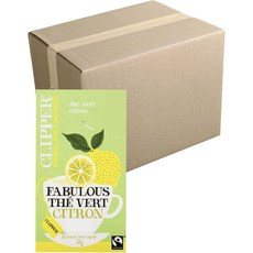 CLIPPER 檸檬綠茶包 20包入, 4盒, 1盒, 35g