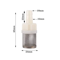 4 ~ 20mm 호스 필터 스테인레스 스틸 메쉬 스트레이너 정원 관개 세차 수족관 워터 펌프 필터링 장치, 10mm plastic, 02 10mm plastic