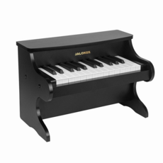 JALOKEE 핑크 원목 어린이 피아노 25건반 업라이트 유아 장난감 여아 생일 어린이날선물 볼륨 조절 가능, 1개, 프리미엄 블랙