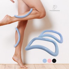 파워몬 요가링 2개 하드타입 종아리 마사지 마사지링 1+1, 1세트, 블루