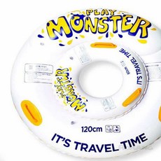 로랑마켓 아동 원형튜브 화이트 수영장튜브, 몬스터튜브60센치