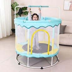 원형 어린이 안전 트램펄린 아기 방방이, 블루그린