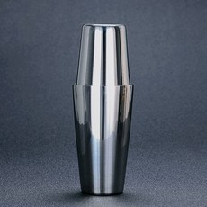 칵테일 쉐이커 비스키 지거 셰이커 세트 스트레이너 포함, 1개, 싱글 베이스 미러 폴리싱