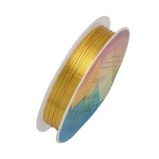 동 와이어 보석 철사 공예 모양 구리 다용도 DIY 비즈 머리핀, 1개, 29. 0.5골드 약5m