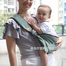 DIU 嬰兒揹帶寶寶腰凳新生兒童橫抱式透氣網抱娃神器, 布款-綠色:如圖, 1個