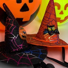 미니 마녀모자 머리띠, 1개, 블랙 호박