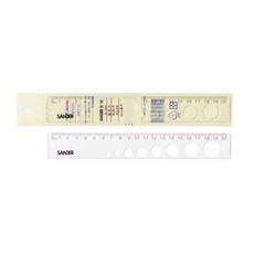 SANDER 20cm 直尺 圓孔測量尺, N-1500/20cm洞洞直尺, 12個