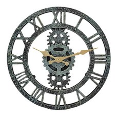 야외용 시계 방수 벽시계 욕실 사무실 벽걸이형, 5. 12인치 B형 청록