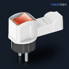 타로시 국산 현대 과부하차단 스위치 플러그 S-PLUG-2, 백색, 1개, 8.275mm