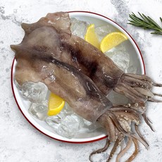 통오징어 2팩 손질 생물 냉동 선동 오징어 자연산 오징어숙회, 1개, 손질오징어 파지 500g 2팩