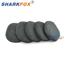 Sharkfox 5 인치 클린 버퍼 자동차 애플리케이터 청소 패드 폼 스폰지 화이버 왁싱 먼지 제거 자동 케어, grey 5pcs