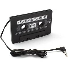 헨델 유니버설 카 뮤직 오디오 카세트 테이프 보조 어댑터 컨버터 3.5mm 플러그블랙 자동차 스테레오를 통해 개인용 CD 플레이어를 재생하세요