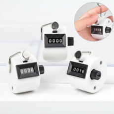 휴대용 수동 계수기 핸드 카운터 숫자 체크기 3P세트, 3개, 화이트