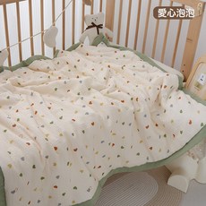 嬰兒被子 四季通用 純棉 A類 寶寶夏涼被, 愛心泡泡-薄夾棉適用22-28°左右