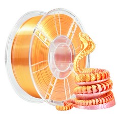 MMC LAB PLA 투컬러 실크 3D 프린터 필라멘트 보는 각도 따라 변하는 고품질 메탈릭 예술 작품, 핑크골드, LAB 투컬러 실크