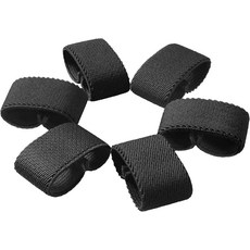 1.5인치 와이드 캔버스 벨트 백팩 스트랩 홀더용 JUKMO 엘라스틱 나일론 전술 루프 키퍼, Black 6 Packs
