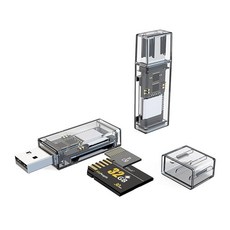 PC용 USB SD 카드 리더 2팩 어댑터용 Micro 카드 카메라 메모리 리더용 듀얼 및 USB-C 플러그 리더 노트북용 Wansurs (USB-C 2팩), PC용 USB SD 카드 리더기 마이크로 SD 카드 -