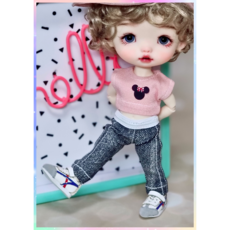 포켓옷 16cm ( 청워싱 스키니진 ) bjd 구체관절 인형옷 라티돌 <완제품>, 1개, 청