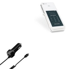 BoxWave Clover Flex와 호환되는 차량용 충전기 - 자동차 플러스 추가 USB 포트 및 통합 내장 케이블 포함 블랙
