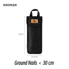 캠핑 텐트 페그 보관 키트 - 야외 텐트 및 캐노피 액세서리용 접지 말뚝 홀더가 있는 방수 정리 파우치, 01 Black 30cm Tent Peg