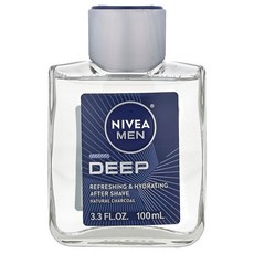 Nivea 남성용 집중적인 관리 리프레싱 and 하이드레이팅 애프터셰이브 바닐라 and 버번 100ml(3.3fl oz) NIV-02401, 1개
