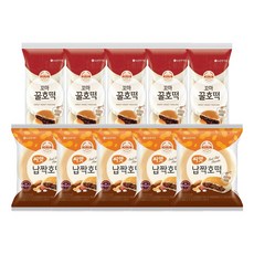 기린빵 씨앗 납짝호떡 97g x5개+꼬마 꿀호떡125g x5개