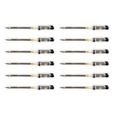 동아 홍당무 파인테크 중성 젤잉크펜 1타 12개입, 0.25mm-검정(12자루)