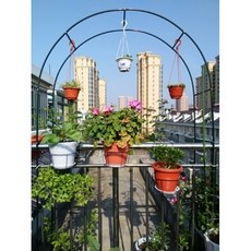 정원아치 아치 장미아치 장미아치철제 정원아치철제 넝쿨장미울타리 정원용품 넝쿨식물지지대 정원아치대형 아치프레임 덩굴프레임, 브론즈16관(스팬126x가로38x높이238)