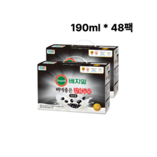 베지밀 뼈에좋은 칼슘 두유 검은콩 190mlx48팩, 190ml, 48개