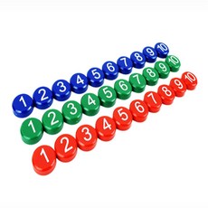 아랫채상점 숫자 자석 1부터 10 수학놀이, 빨강