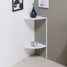 삼각 모서리 철제 콘솔테이블, 화이트