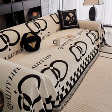 신제품 소파 천 다용도 덮개 사계절용 전체 덮는 소파 커버 방묘 반려동물 담요, 1개, 하양