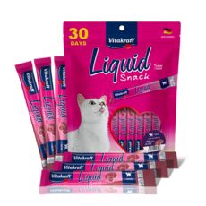 비타크래프트 리퀴드스낵 고양이간식, 리버소시지+비오틴, 15g, 30개