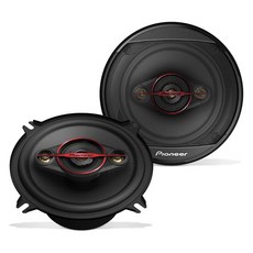 PIONEER TS-501M 4방향 동축 자동차 오디오 스피커 (쌍) - 13.2cm(5-1/4인치) 원형 최대 전력 300W 블랙 및 레드