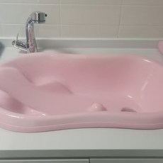 嬰兒軟體硅膠浴盆母嬰店托育園醫院會所寶寶洗澡盆嵌入式非亞克力, 中號藍色會所帶下水管:一個