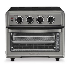 쿠시나트 에어프라이어 토스터 오븐(그릴 포함) 1800W 8-1 오븐(베이크 컨벡션 베이크 그릴 브로일 및 따뜻한 옵션 대용량 60분 타이머 TOA-70 스테인리스, Convection Toaster Air Fryer O, Black, Black