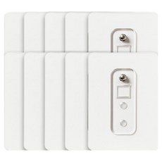 리빙필로 무타공 후크 접착식 스티커 10x7cm, 투명, 10개