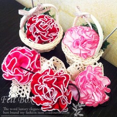 카네이션 공예 교구 바느질 인형만들기 펠트diy, 핑크브롯지, 1개