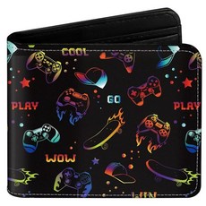 청소년 남아용 지갑 만 6-8 9-12 12-14세 아동용 재미있고 참신한 가죽 멋진 신용 ID 카드 현금 홀더 포함 블랙 RFID 차단 지퍼 청소년 소년 남성