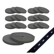 단춧구멍 고무줄 단추 구멍 밴드 검정 고무밴드 바지 허리 조절 납작 고무줄 넓은 고탄력 허리밴드, 20개