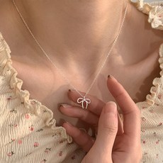 스몰 체인 데일리 리본 목걸이